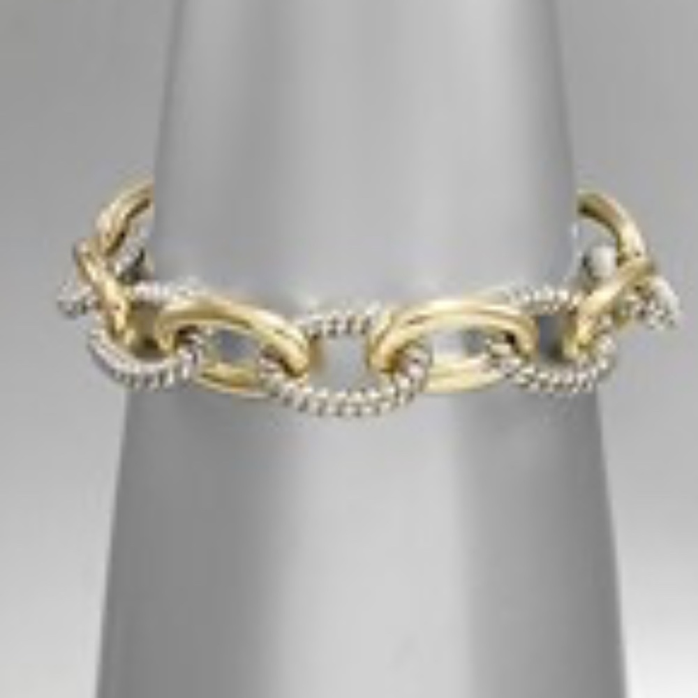 Elegant Gold and Silver Chain Bracelet